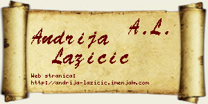 Andrija Lazičić vizit kartica